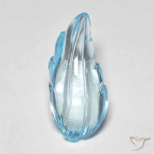 Topaze Bleu Suisse naturelle Fantaisie, 7.33 ct, Transparent