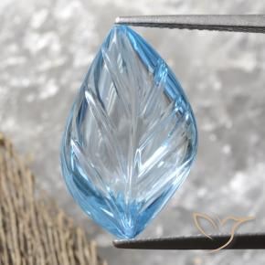 Topaze Bleu ciel naturelle Fantaisie, 9.21 ct, Transparent