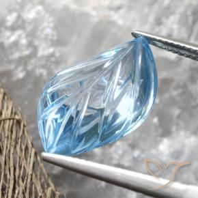 Topaze Bleu ciel naturelle Fantaisie, 9.21 ct, Transparent
