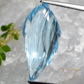 Topaze Bleu ciel naturelle Fantaisie, 6.92 ct, Transparent