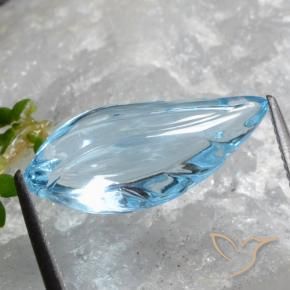 Topaze Bleu ciel naturelle Fantaisie, 6.92 ct, Transparent