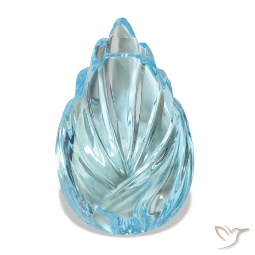 Topaze Bleu Suisse naturelle Fantaisie, 12.09 ct, Transparent