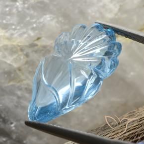 Topaze Bleu ciel naturelle Fantaisie, 10.88 ct, Transparent