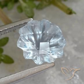 Topaze Bleu ciel naturelle Taille Fleur, 1.90 ct, Transparent