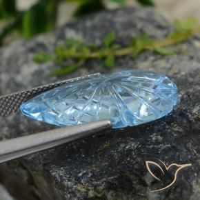 Topaze Bleu Suisse naturelle Fantaisie, 15.08 ct, Transparent