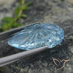 Topaze Bleu ciel naturelle Fantaisie, 9.99 ct, Transparent