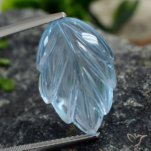 Topaze Bleu Suisse naturelle Taille Fleur, 9.19 ct, Transparent