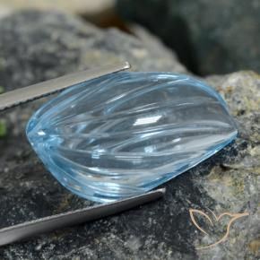 Topaze Bleu ciel naturelle Fantaisie, 19.21 ct, Transparent