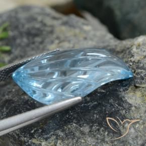 Topaze Bleu ciel naturelle Fantaisie, 19.21 ct, Transparent