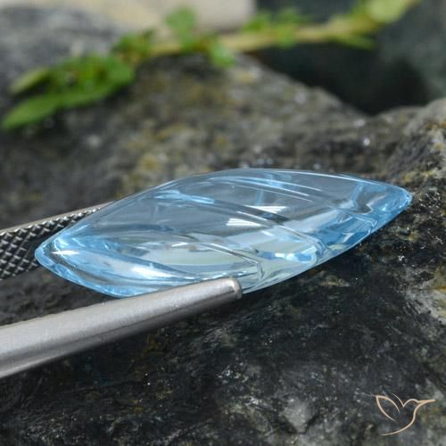 Topaze Bleu ciel naturelle Fantaisie, 10.62 ct, Transparent