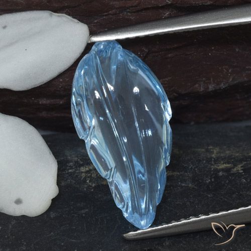 6.11ct Naturel Bleu ciel Topaze, Fantaisie, Transparent