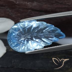 Topaze Bleu Suisse naturelle Taille Fleur, 14.78 ct, Transparent