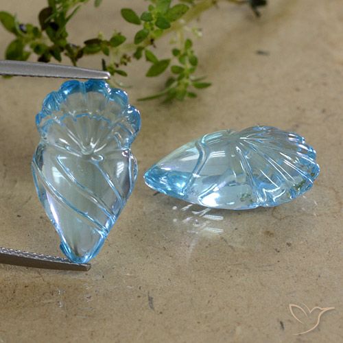 25.11ctw Naturel Bleu ciel Topaze, Fantaisie, Transparent
