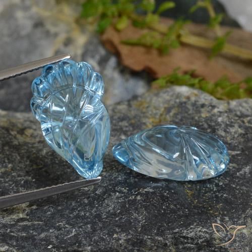 20.63ctw Naturel Bleu ciel Topaze, Fantaisie, Transparent