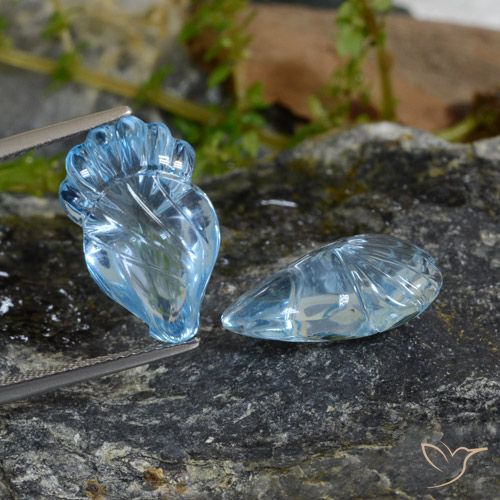 19.92ctw Naturel Bleu ciel Topaze, Fantaisie, Transparent