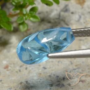 Topaze Bleu Suisse naturelle Fantaisie, 4.11 ct, Transparent