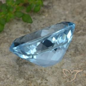 Topaze Bleu Suisse naturelle ovale, 23.15 ct, VVS-VS