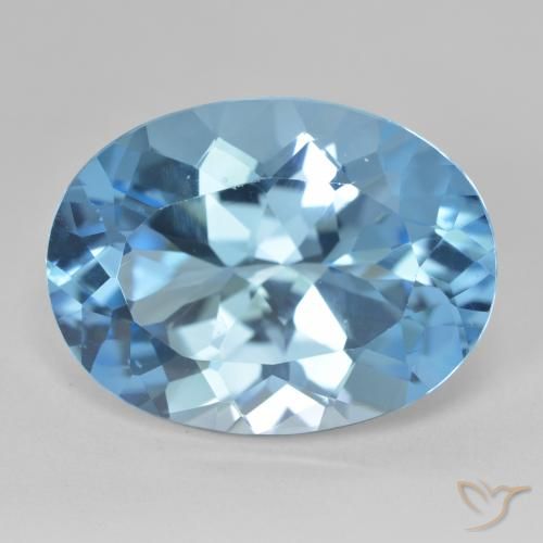 20.98ct Naturel Bleu Suisse Topaze, ovale, VVS