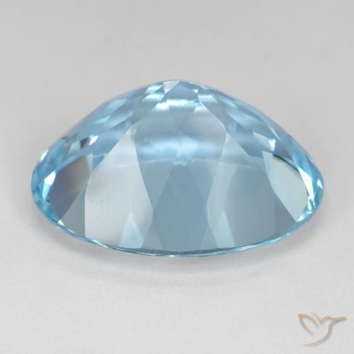 Topaze Bleu ciel naturelle ovale, 22.58 ct, VVS