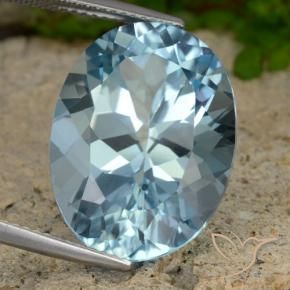 Topaze Bleu Suisse naturelle ovale, 23.78 ct, VVS