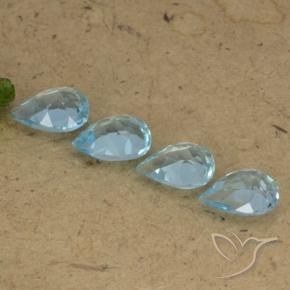 Shop natural 3.01ct Bleu Suisse Topaze gems, En forme de poire, from Brésil at GemSelect. In stock, global shipping!