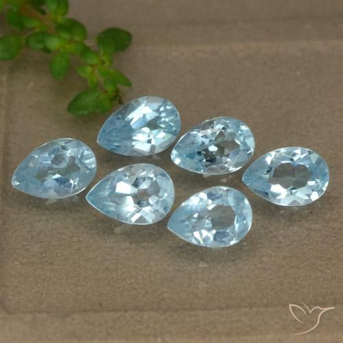 3.20ctw Naturel Bleu Suisse Topaze, En forme de poire, VS