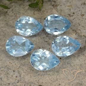 Shop natural 3.87ct Bleu ciel Topaze gems, En forme de poire, from Brésil at GemSelect. In stock, global shipping!
