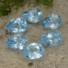 Shop natural 5.01ct Bleu ciel Topaze gems, En forme de poire, from Brésil at GemSelect. In stock, global shipping!