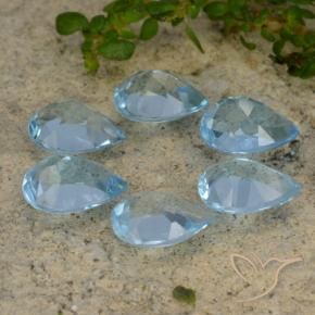 Shop natural 5.01ct Bleu ciel Topaze gems, En forme de poire, from Brésil at GemSelect. In stock, global shipping!
