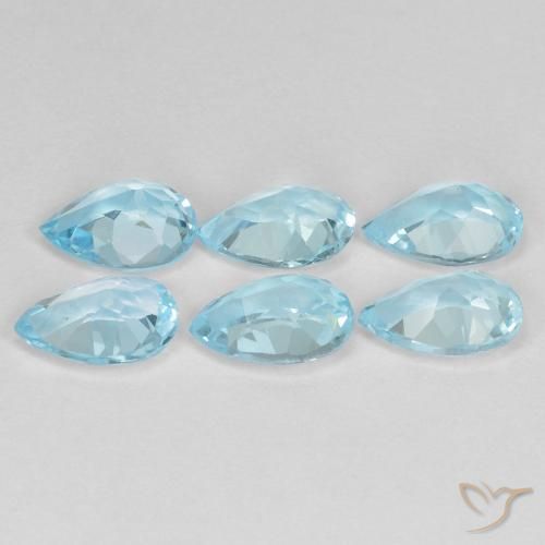Shop natural 4.35ct Bleu ciel Topaze gems, En forme de poire, from Brésil at GemSelect. In stock, global shipping!