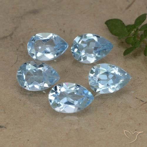 2.69ctw Naturel Bleu Suisse Topaze, En forme de poire, VVS-VS