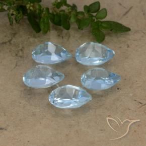 Shop natural 2.85ct Bleu Suisse Topaze gems, En forme de poire, from Brésil at GemSelect. In stock, global shipping!
