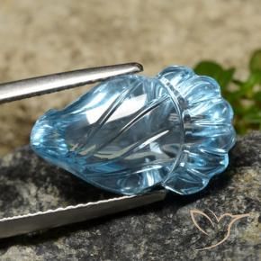 Topaze Bleu Suisse naturelle Fantaisie, 11.80 ct, Transparent