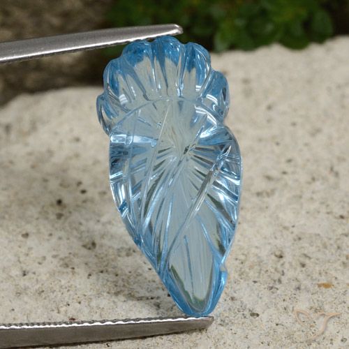 12.30ct Naturel Bleu ciel Topaze, Fantaisie, Transparent