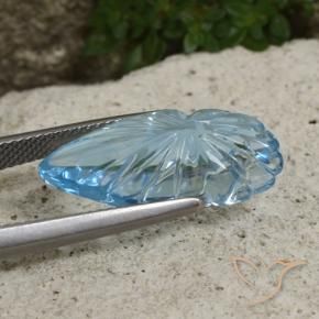 Topaze Bleu ciel naturelle Fantaisie, 12.30 ct, Transparent