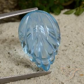 Topaze Bleu Suisse naturelle Taille Fleur, 8.57 ct, Transparent