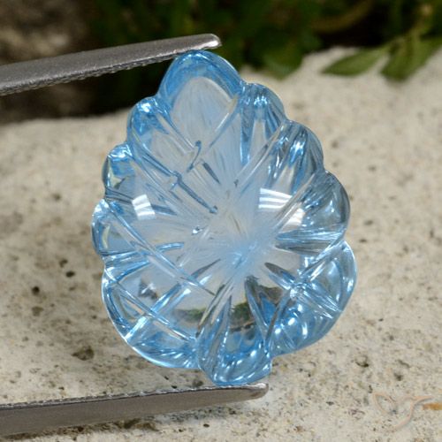 13.61ct Naturel Bleu Suisse Topaze, Fantaisie, Transparent