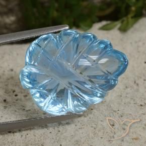 Topaze Bleu Suisse naturelle Fantaisie, 13.61 ct, Transparent