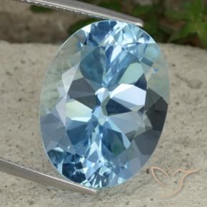 Topaze Bleu ciel naturelle ovale, 23.05 ct, VVS