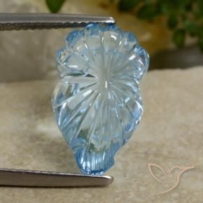 Topaze Bleu Suisse naturelle Fantaisie, 11.13 ct, Transparent