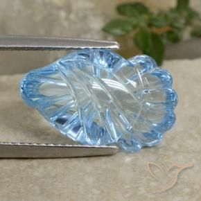 Topaze Bleu Suisse naturelle Fantaisie, 9.08 ct, Transparent
