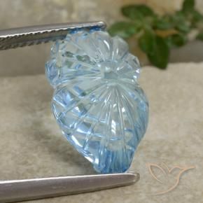 Topaze Bleu Suisse naturelle Fantaisie, 9.08 ct, Transparent