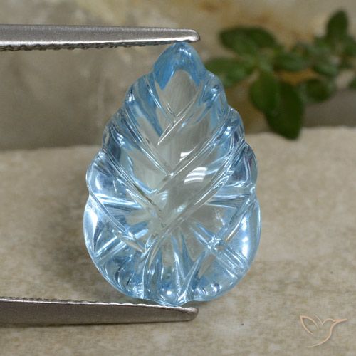 8.71ct Naturel Bleu ciel Topaze, Fantaisie, Transparent
