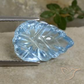Topaze Bleu ciel naturelle Fantaisie, 8.71 ct, Transparent