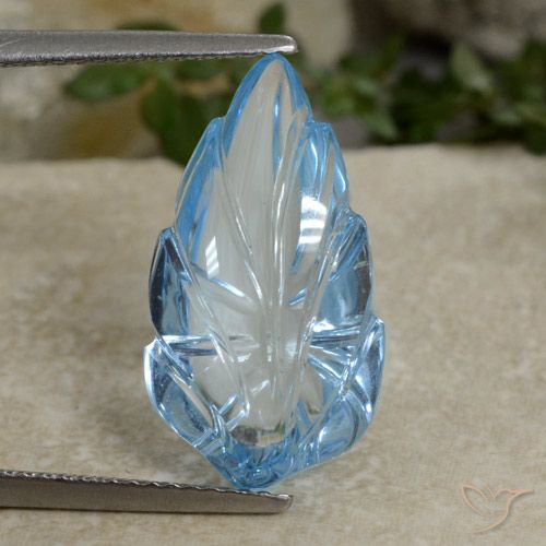 Topaze Bleu Suisse naturelle Fantaisie, 9.05 ct, Transparent