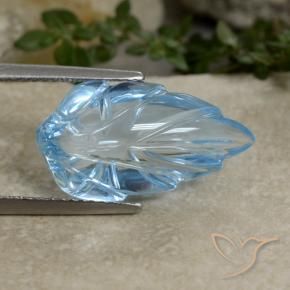 Topaze Bleu Suisse naturelle Fantaisie, 9.05 ct, Transparent