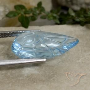 Topaze Bleu Suisse naturelle Fantaisie, 9.05 ct, Transparent