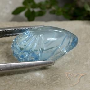 Topaze Bleu Suisse naturelle Fantaisie, 10.34 ct, Transparent