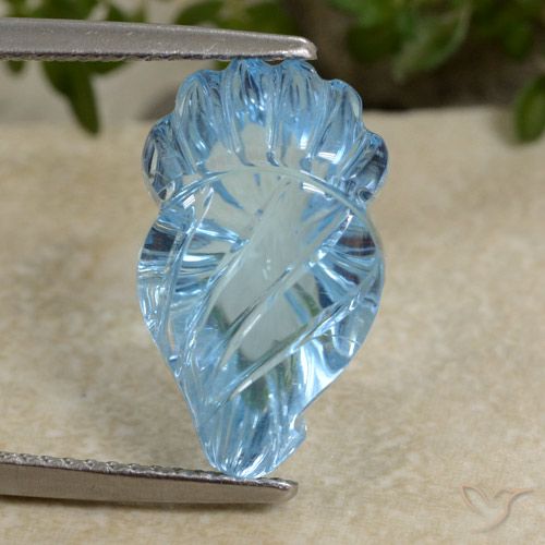 Topaze Bleu Suisse naturelle Fantaisie, 9.90 ct, Transparent