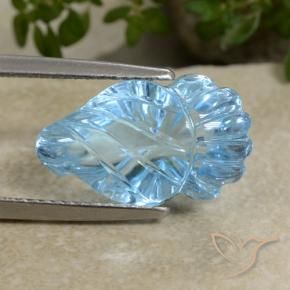 Topaze Bleu Suisse naturelle Fantaisie, 9.90 ct, Transparent